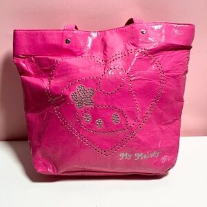 Vintage Y2K 2000s mcbling Sanrio hello kitty rhinestone my melody 2007 tote